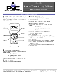 Thumbnail of document Manual - 535 Dual Range Calibrator